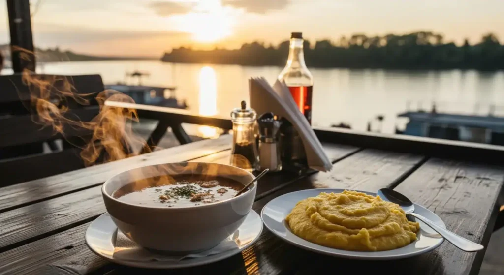 Tradiții culinare românești aduse în Marea Britanie: Gusturi și povești din inima Carpaților Saramura Crap Romanian Traditional Food Danube Delta 1536x838 1 1024x559